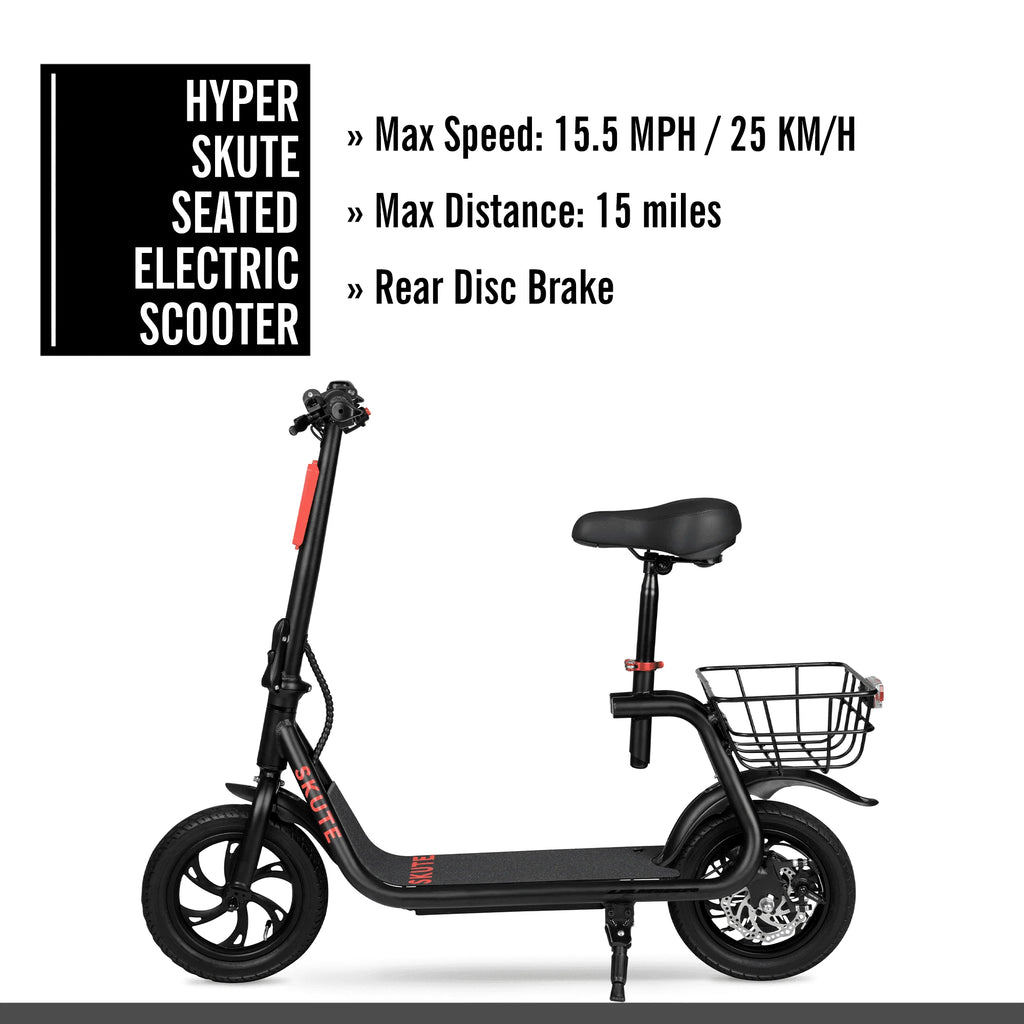36V 250W Seated Electric Scooter with Basket F246