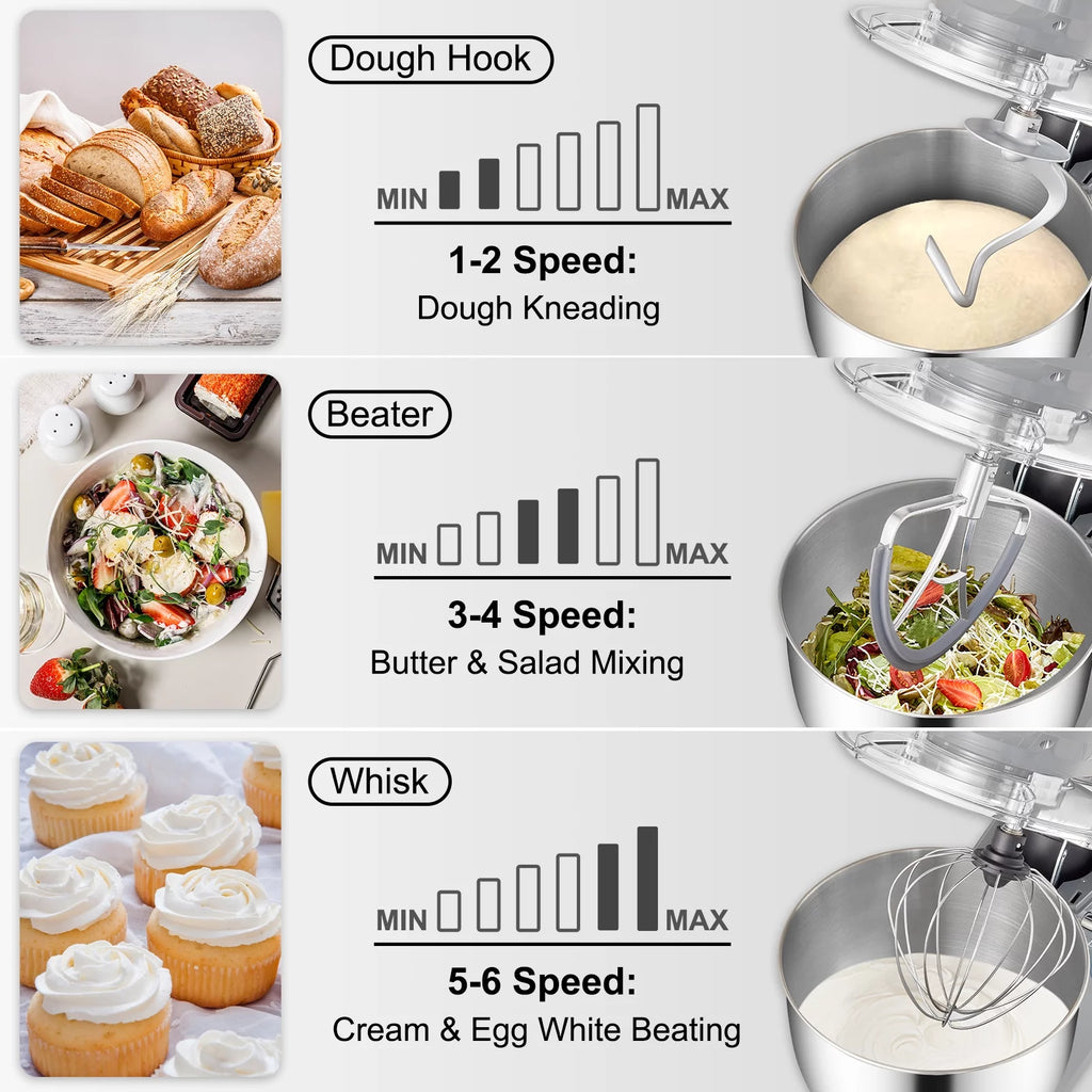 6-Speed Tilt-Head 7.4 Qt 450W Stand Mixer N3506