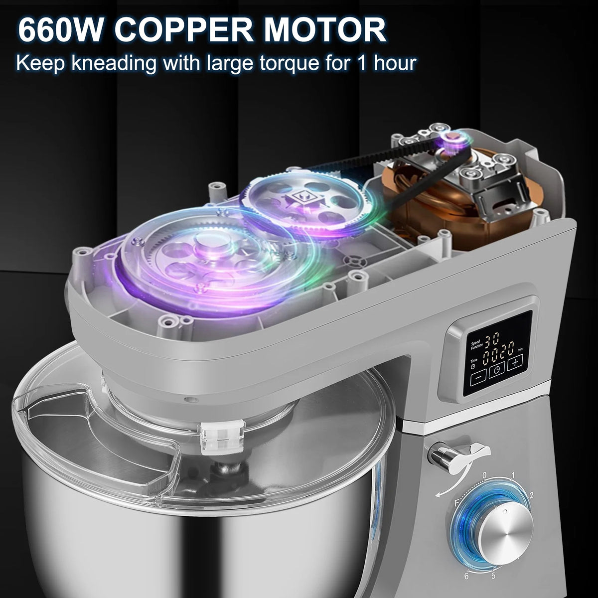 6-Speed Tilt-Head 7.4 Qt 450W Stand Mixer N3506