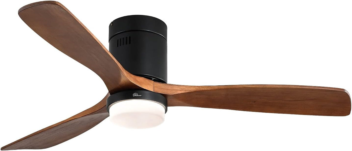 52 Inch Flush Mount Ceiling Fan with Remote Control W540