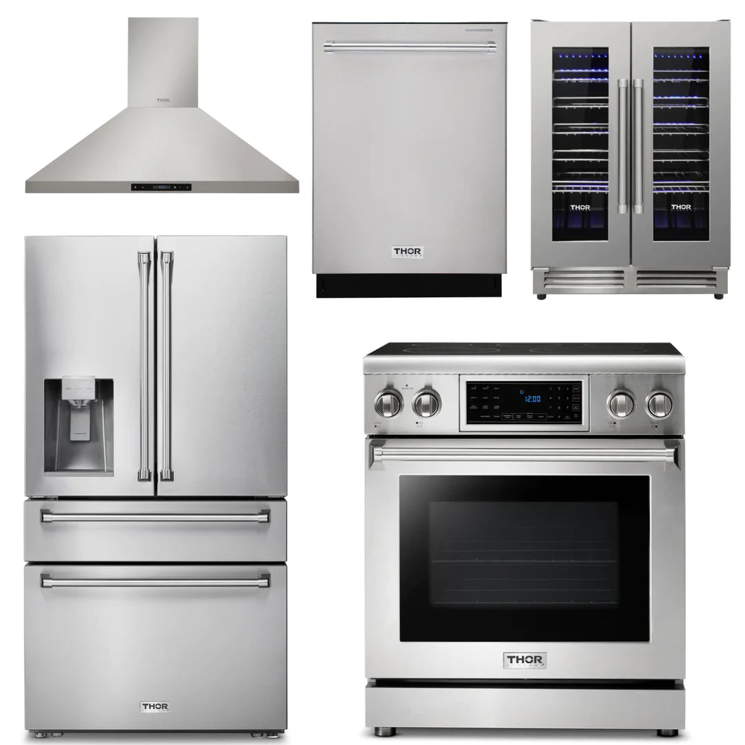 30 Electric Range, Range Hood, Refrigerator, Dishwasher, Wine Cooler N468183