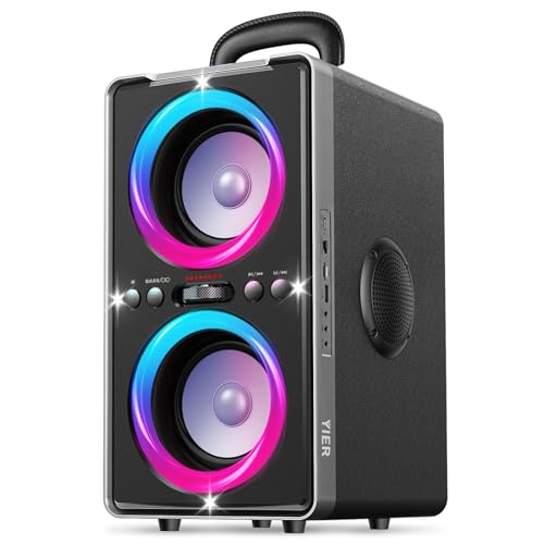 Portable Bluetooth Speaker 200W Peak with Subwoofer LED Light Z551498