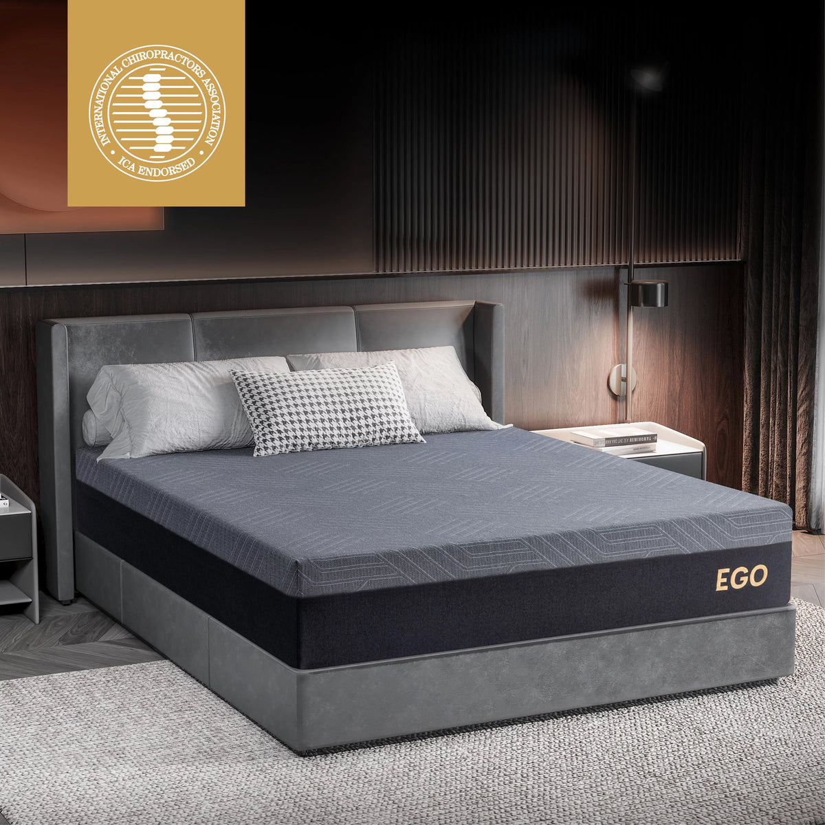Black 10 inch Gel Memory Foam Twin Mattress P882