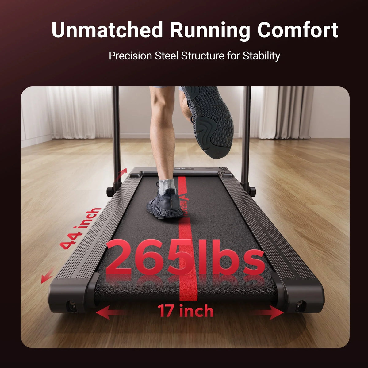 Folding Treadmill with 265 LB Weight Capacity D653