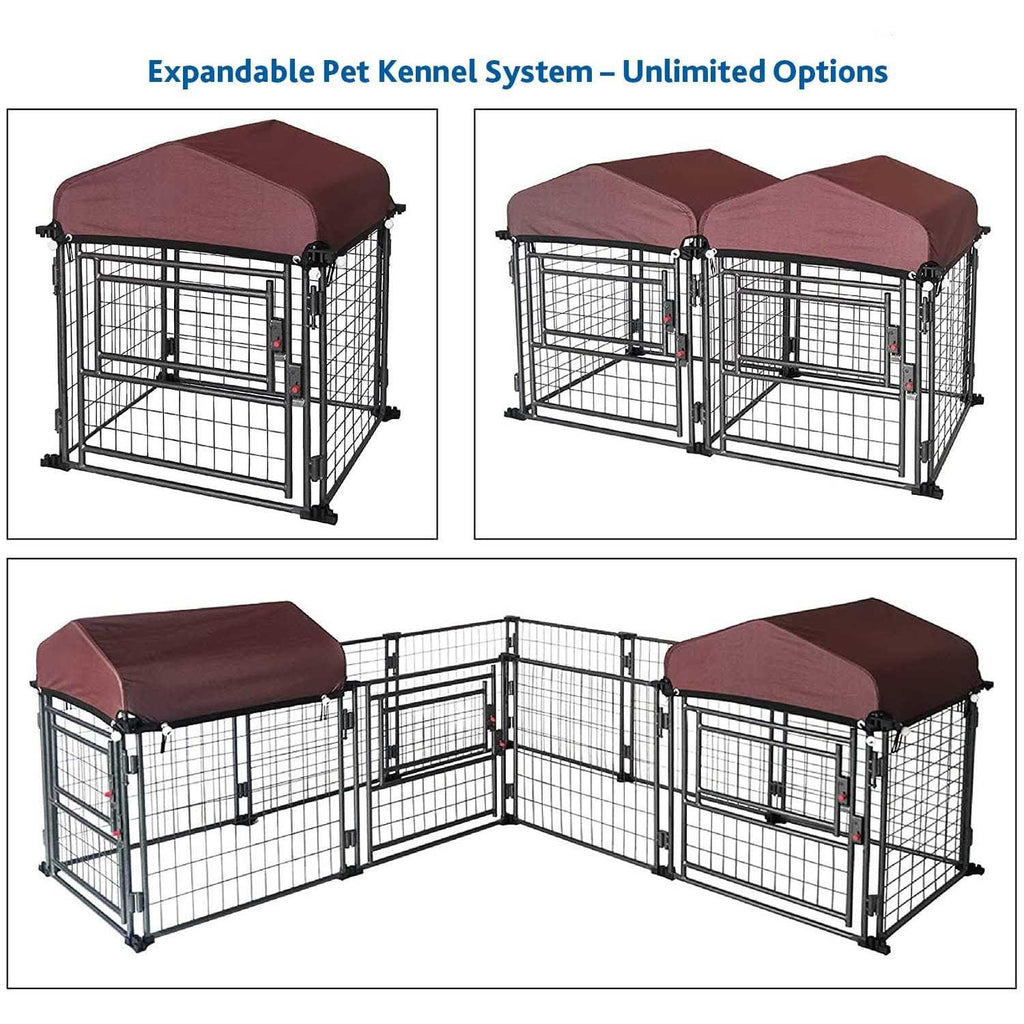Outdoor Dog Kennel with Cover R175