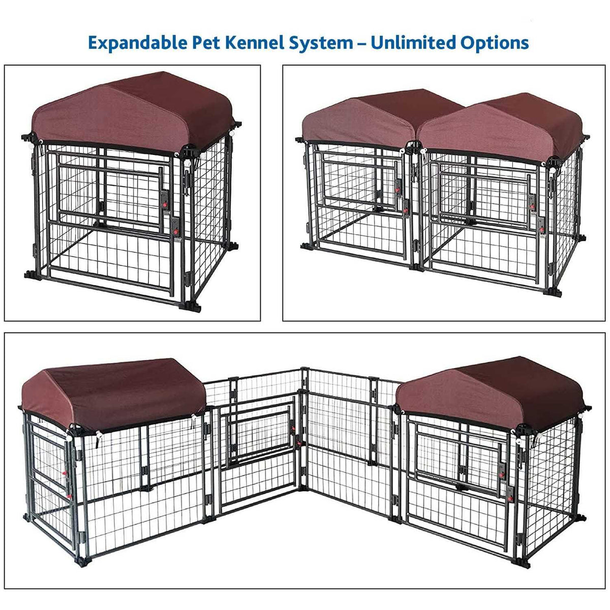 Outdoor Dog Kennel with Cover R175