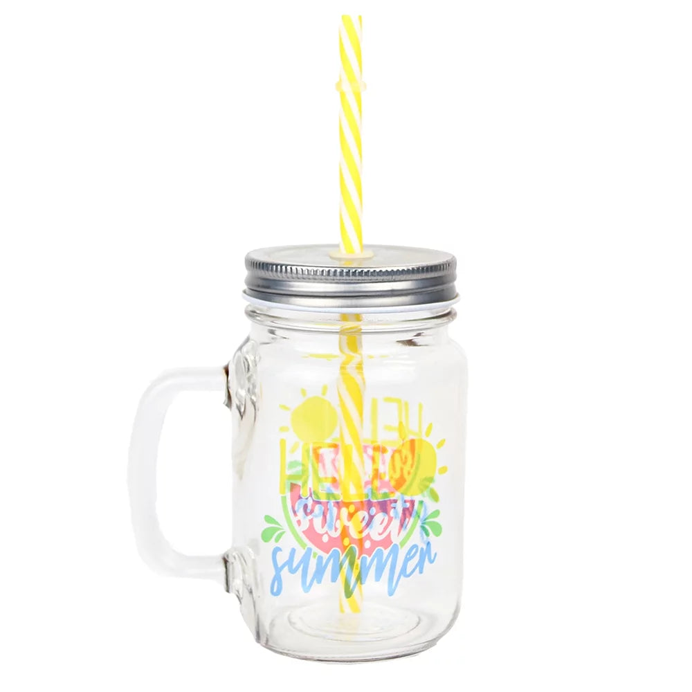 48 Pack 12oz Glass Tumbler with Handle J307