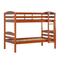 Solid Wood Twin-over-Twin Bunk Bed Frame Y983