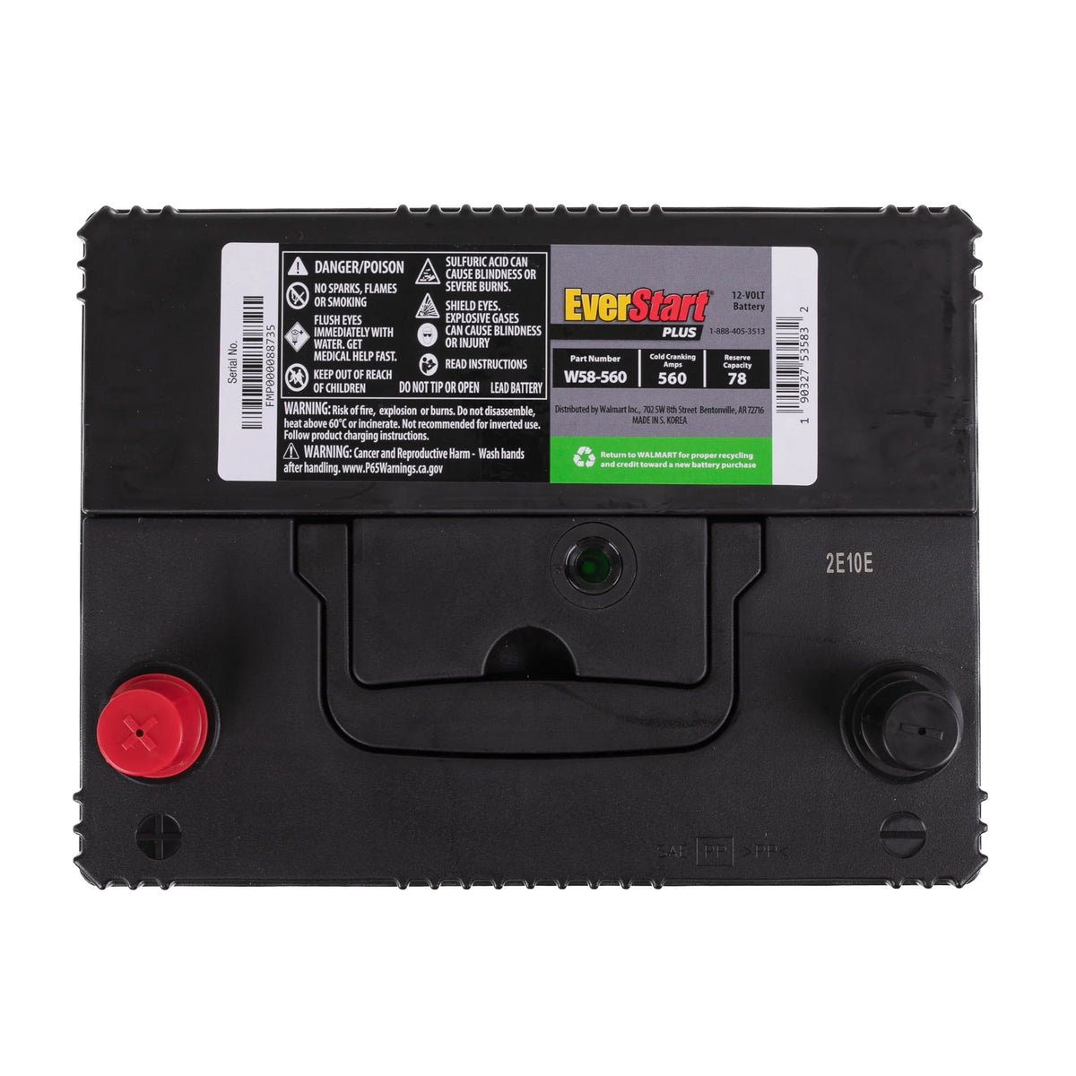 Lead Acid Automotive Battery Group Size 58 12 Volt 560 CCA K3705