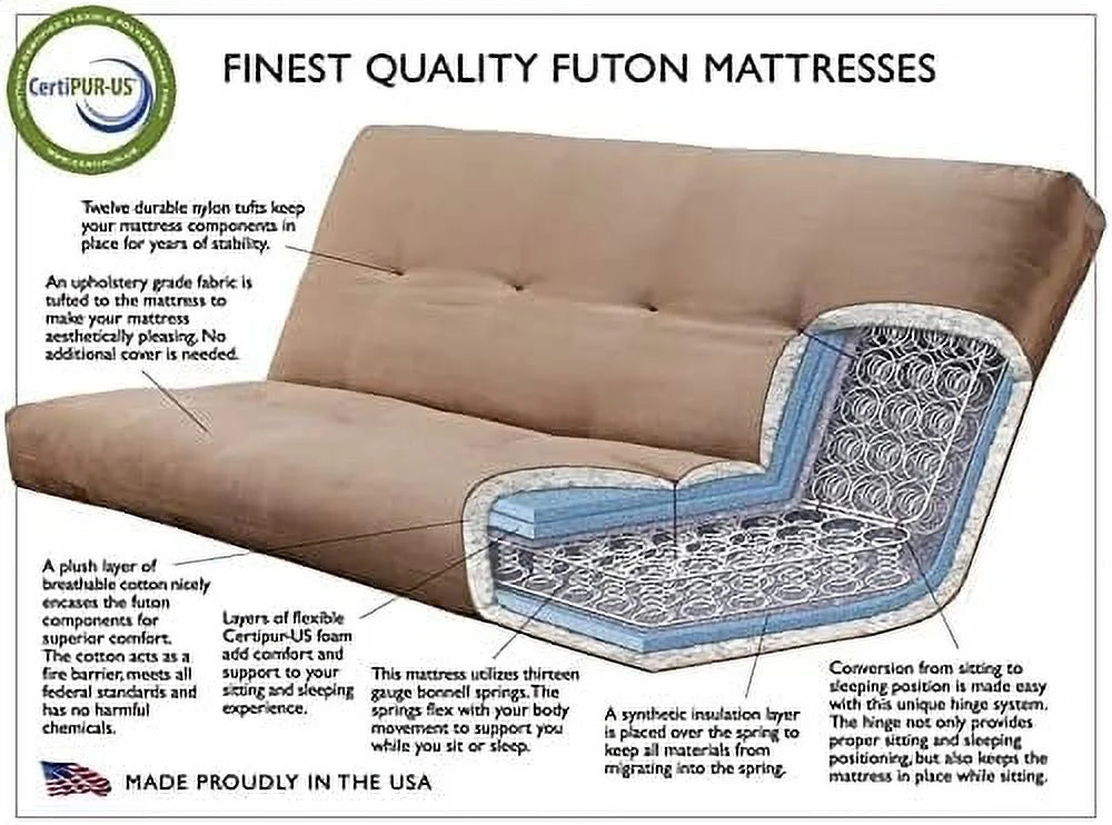 Full Size Linen Futon Mattress Y178301