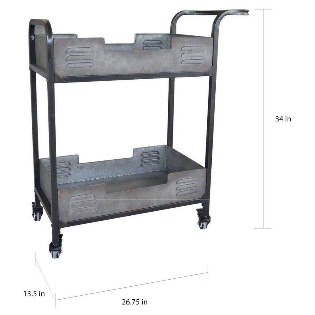 Industrial Metal Bar Cart D913788