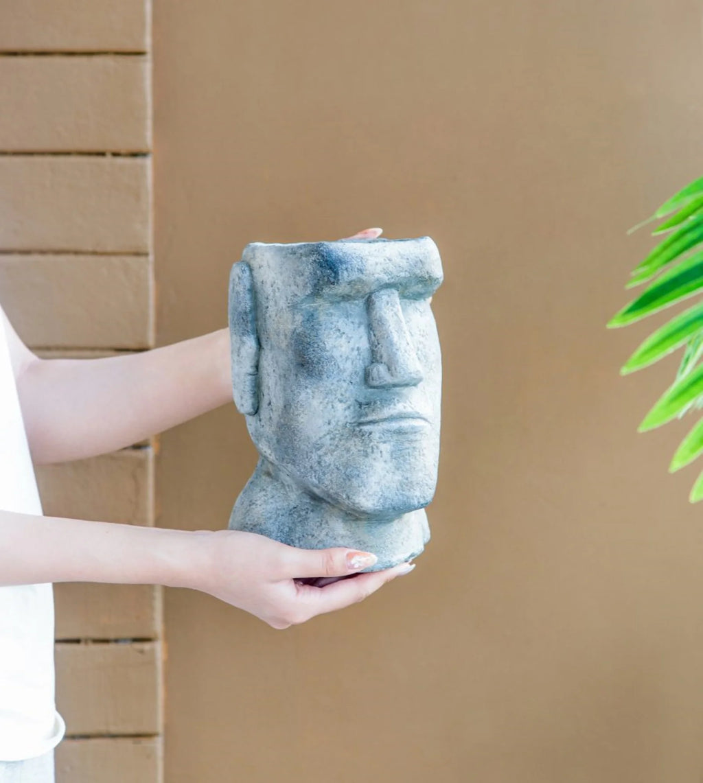 Easter Island Stone Statue Planter F94417
