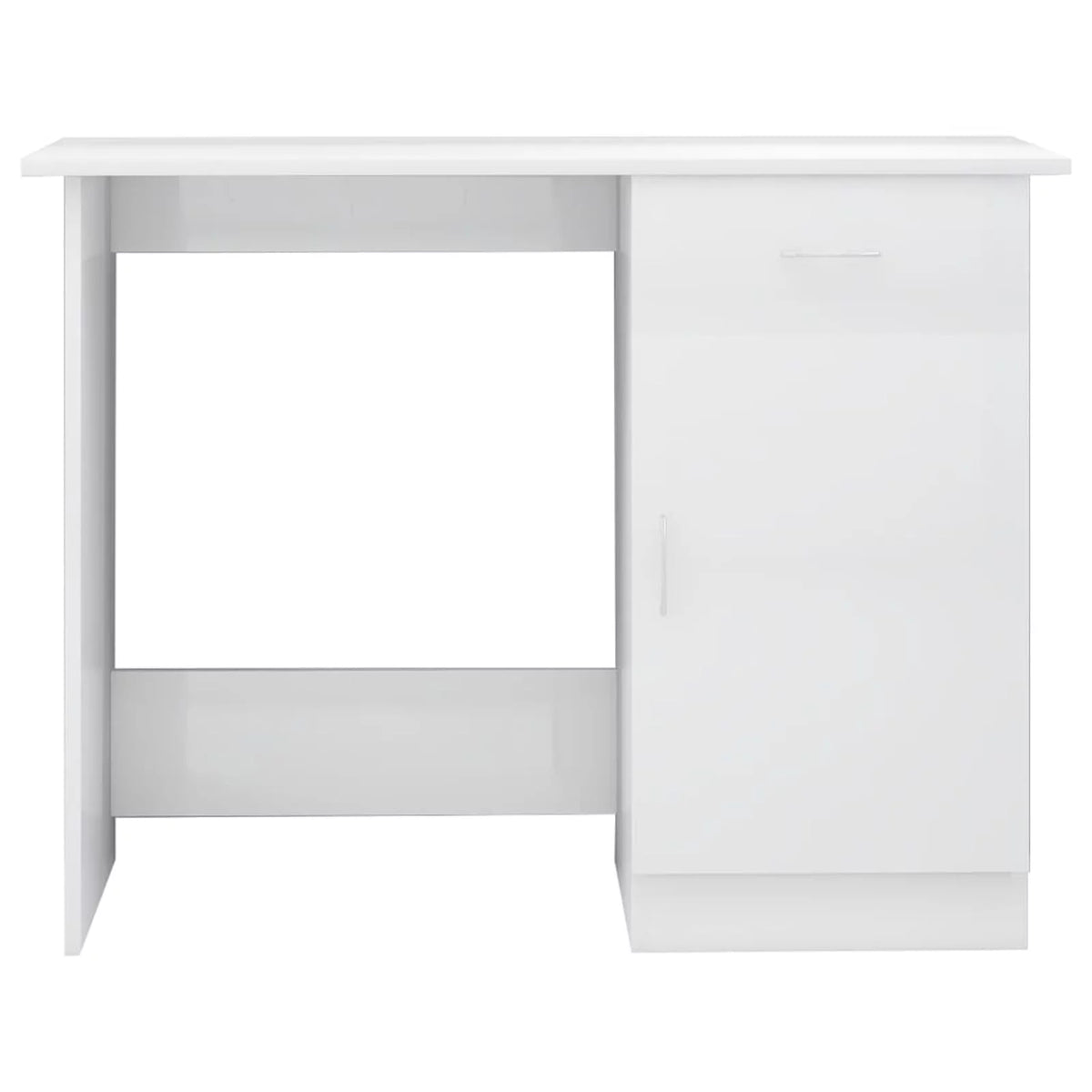 High Gloss White Engineered Wood Desk I10233