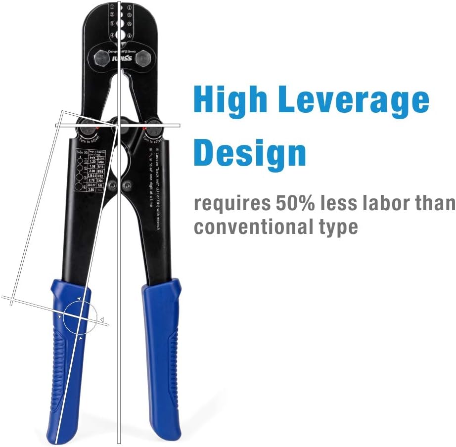 Swaging Tool Wire Rope Crimping Tools with Cable Cutter Pack of 2 F632