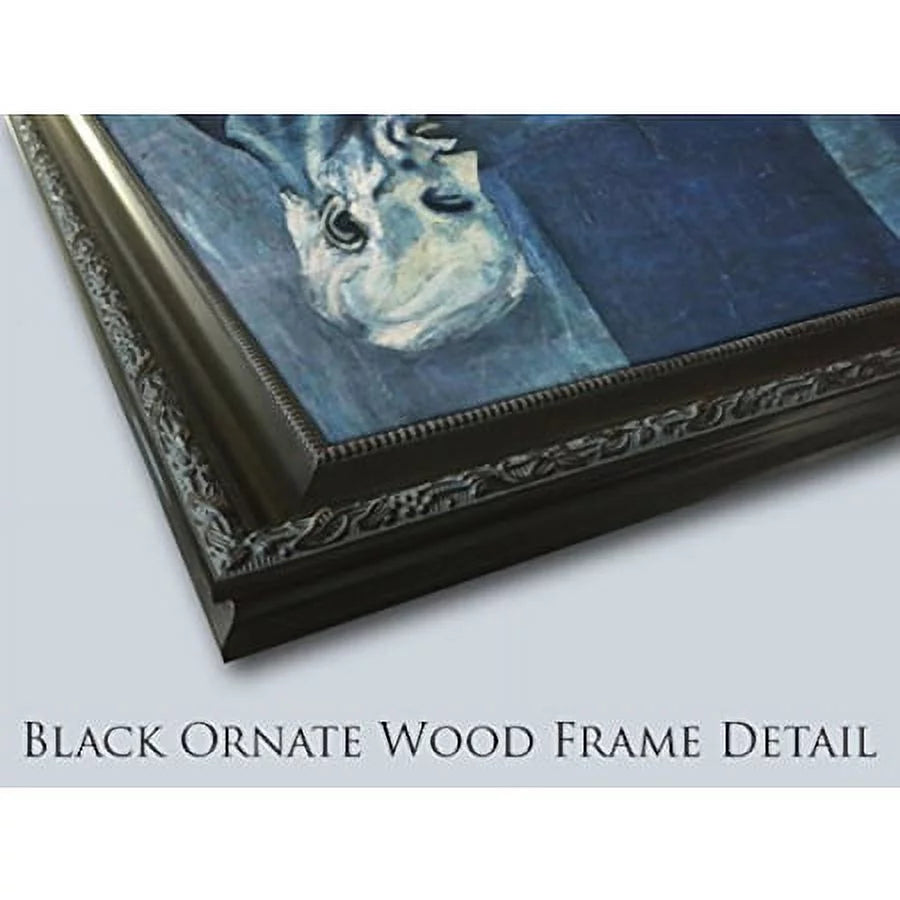 Black Ornate Wood Framed Art Print X816949