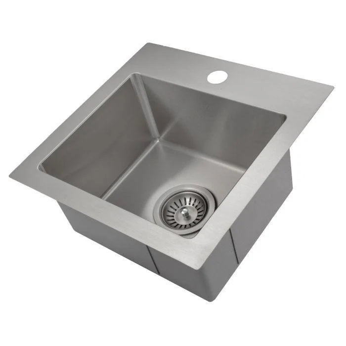 15 in. Stainless Steel Single Bowl Bar Kitchen Sink F8884