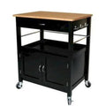 Kitchen Island Cart with Butcher Block Bamboo Top G9495