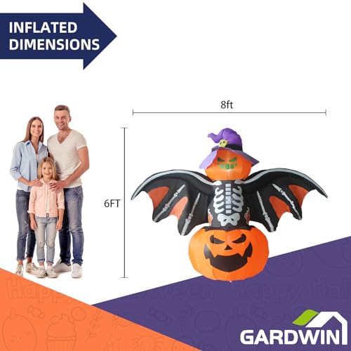 8FT Inflatable Bat Outdoor Decoration with LED Lights H856