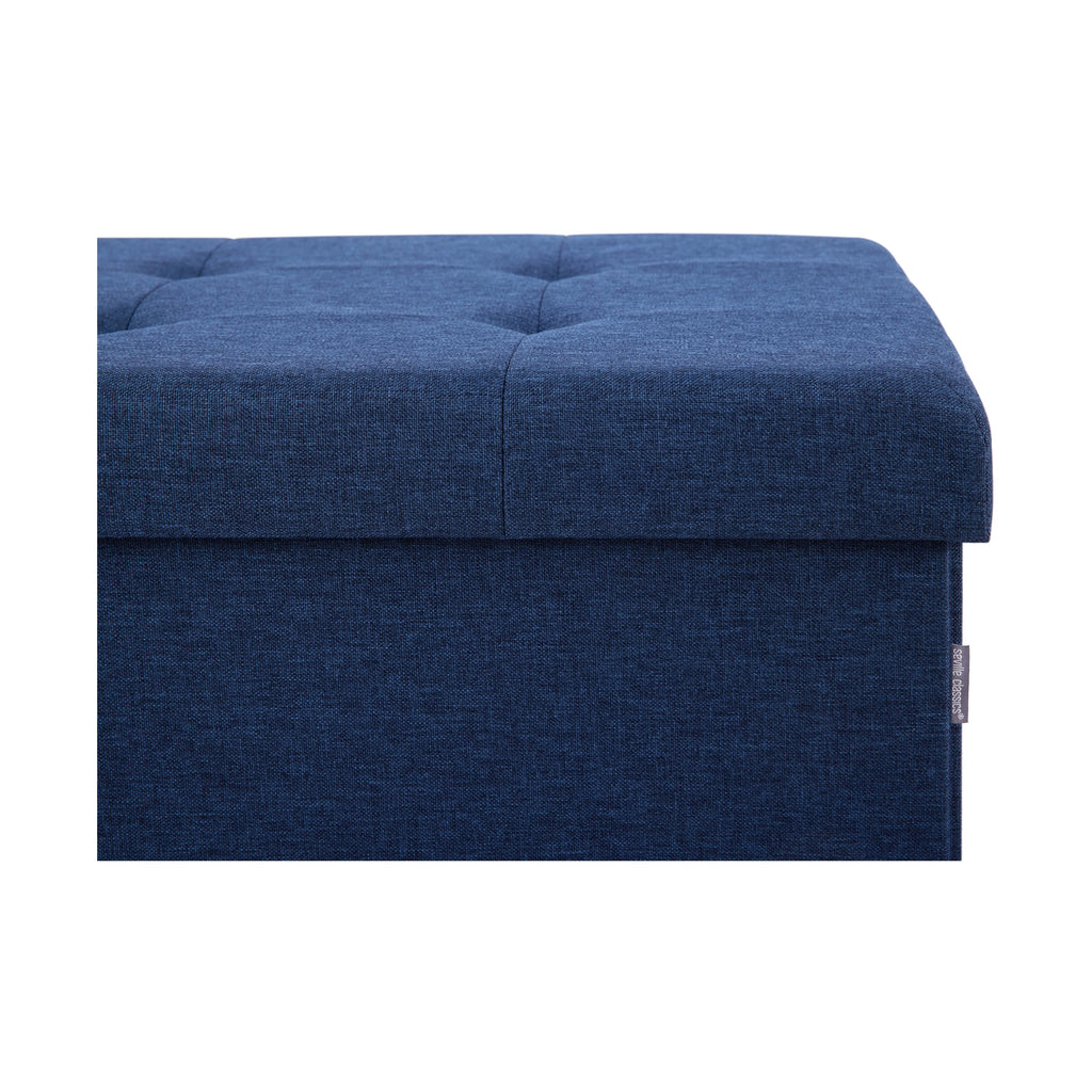 Cushioned Fabric Storage Ottoman Bench Z926481