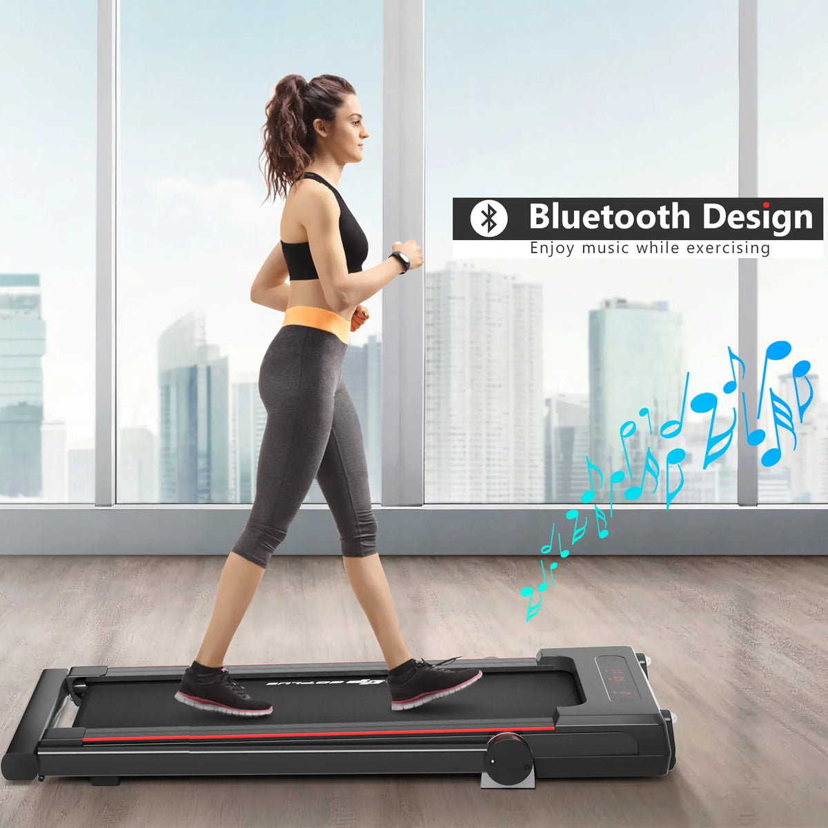 2.25HP 3-in-1 Folding Treadmill Black T332072