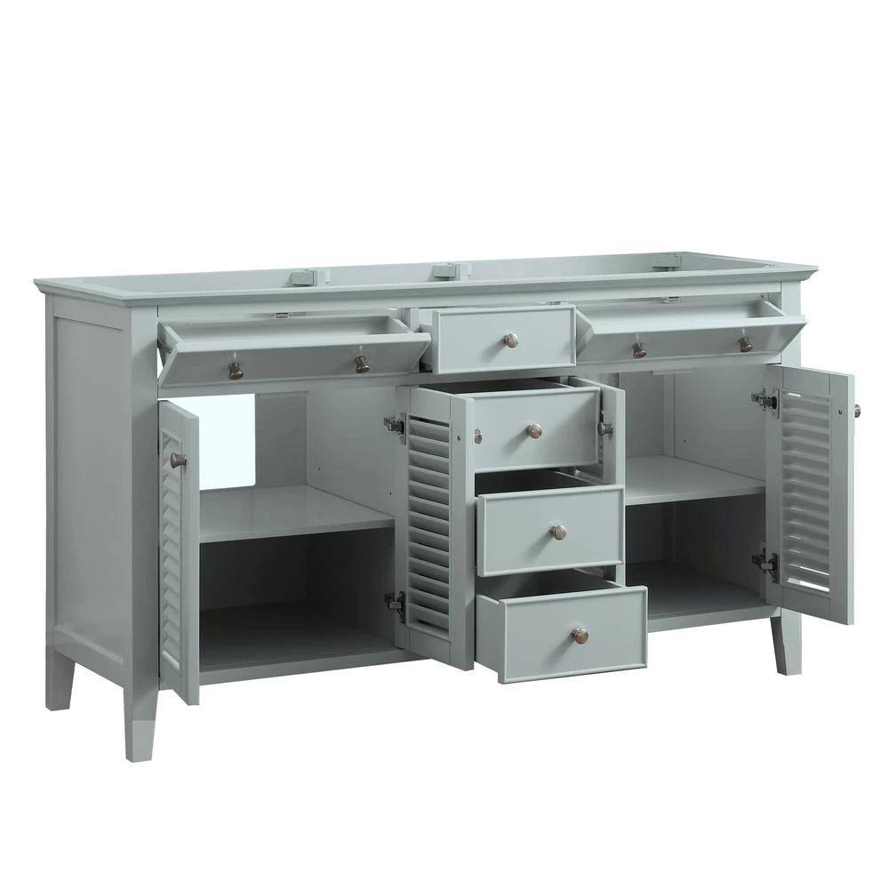 60 in. Light Green Bathroom Vanity Cabinet X7718