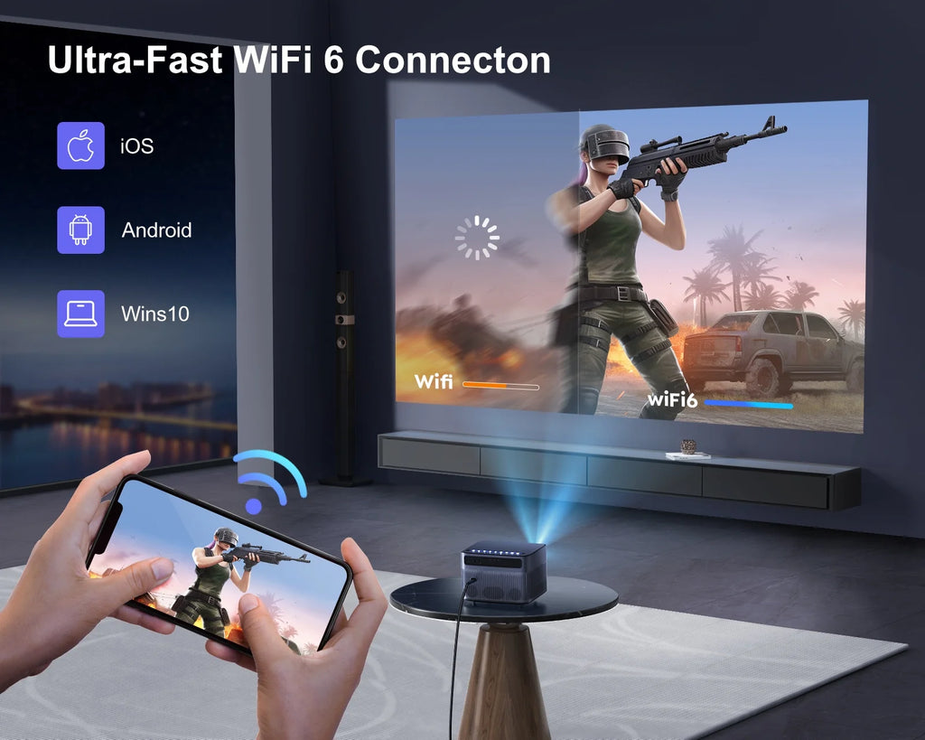 Native 1080P 5G WiFi 6 LCD Projector L57344