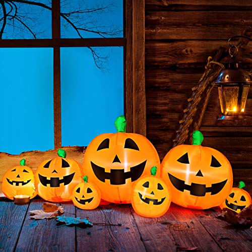8 FT Inflatable Pumpkins LED Lights Decor U26267