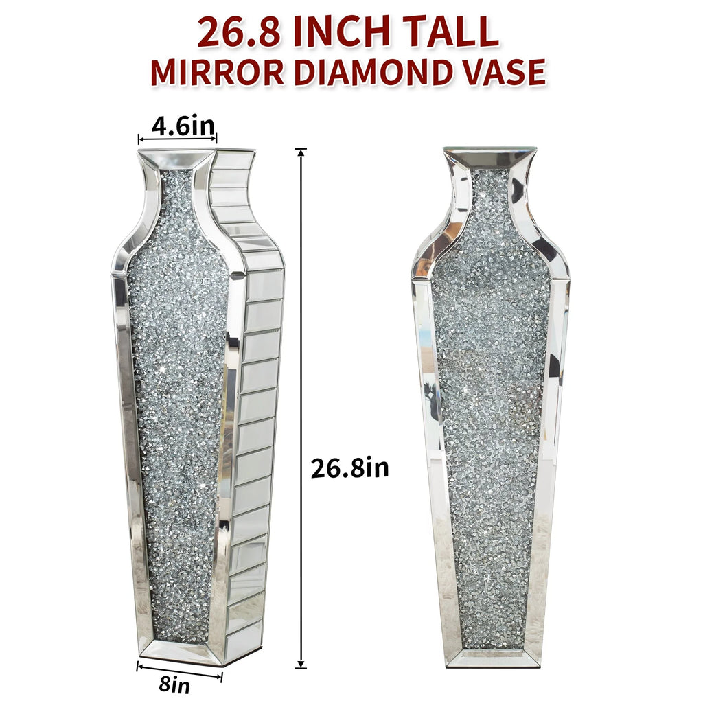 Tall Crushed Diamond Floor Vase P8893