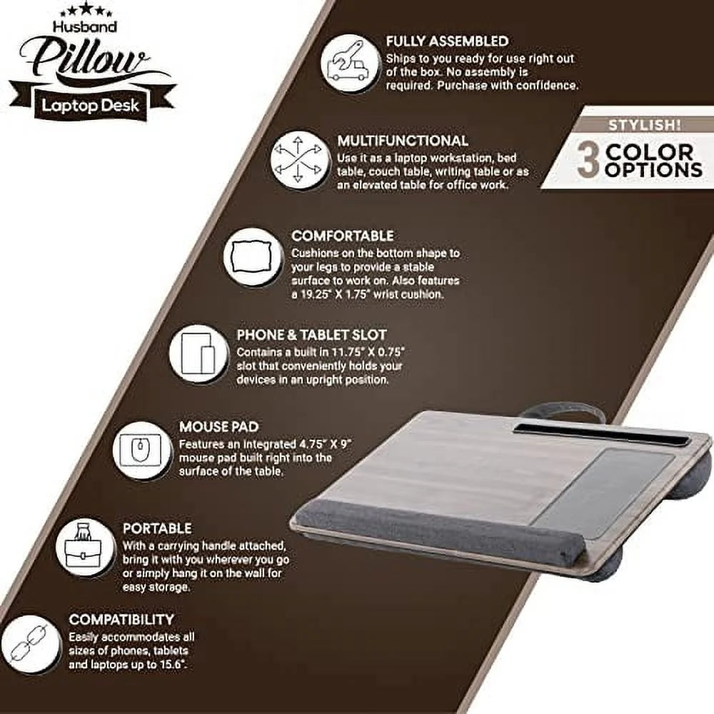 Adjustable Portable Wood Laptop Bed Tray Z64040