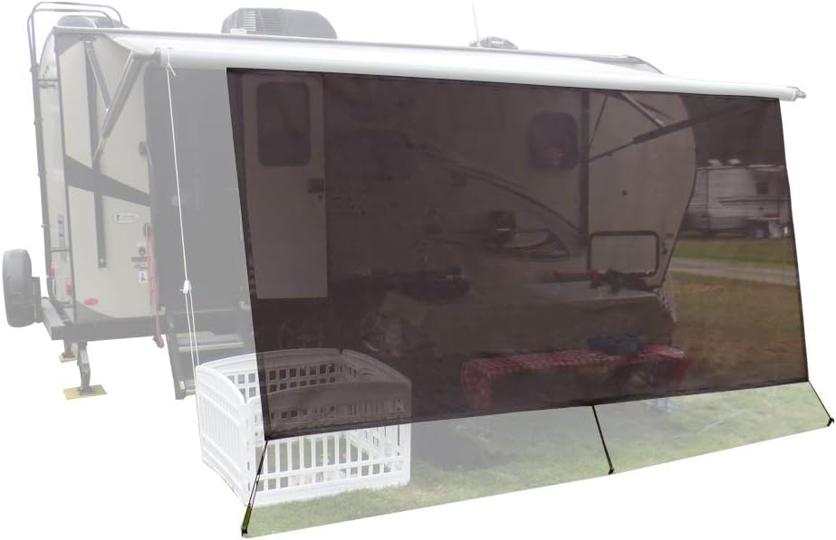 Black Mesh RV Awning Sunshade H82551