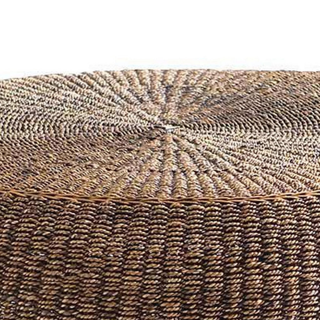 Round Table with Wicker Woven Hardwood Frame Y537559