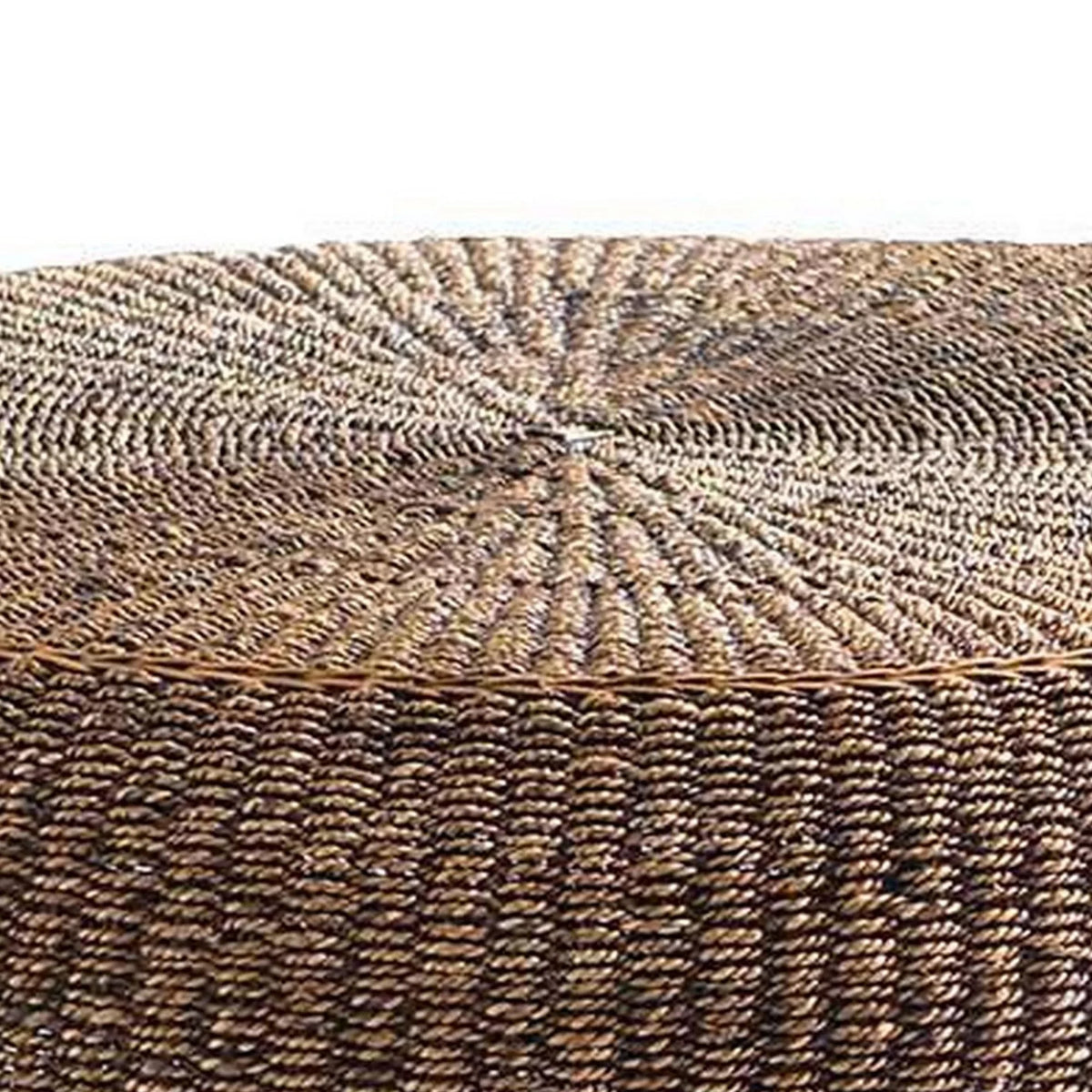 Round Table with Wicker Woven Hardwood Frame Y537559