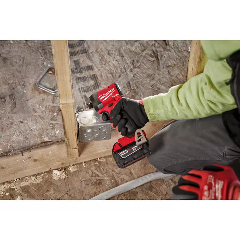 18-V Lithium-Ion Brushless Cordless 1/4 in. Hex Impact Driver Kit F35932