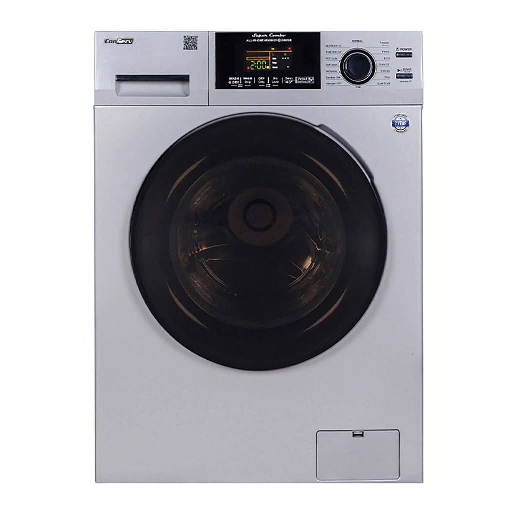 15 lbs Compact Combo Washer Dryer with Pet Cycle in White L435