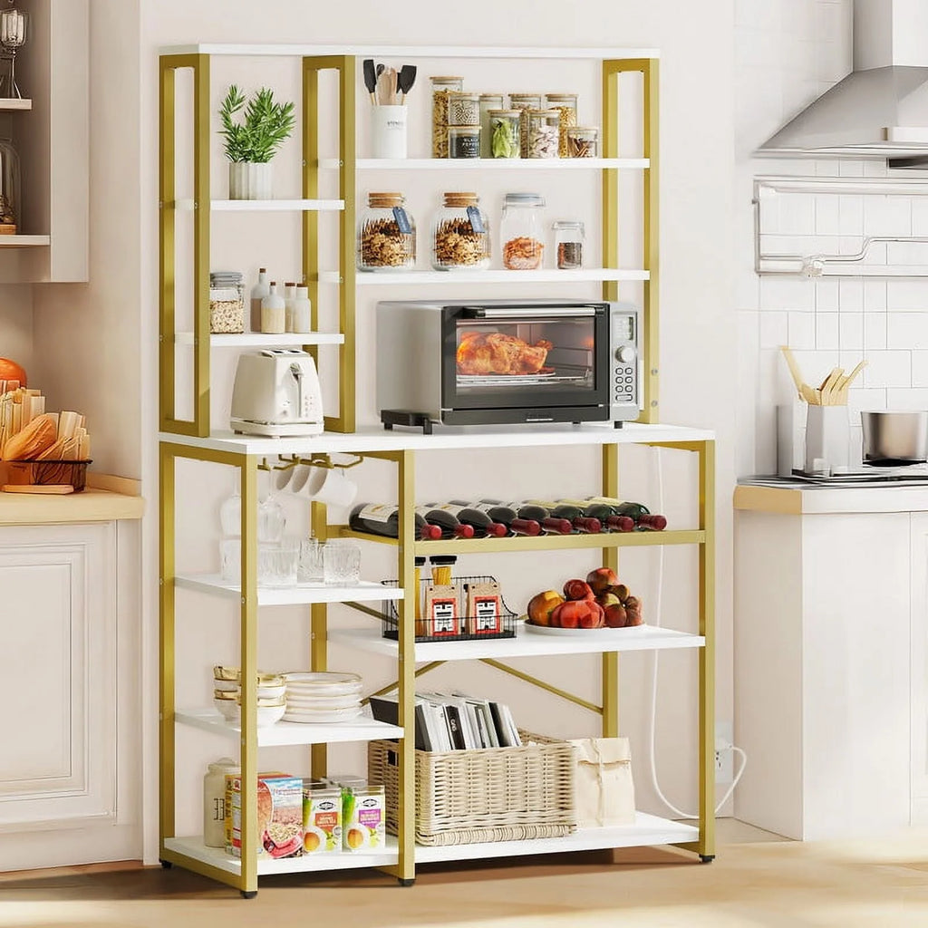 8 Tier Kitchen Bakers Rack with Power Outlets M47873