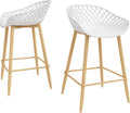 White Counter Stool Set of 2 I644475