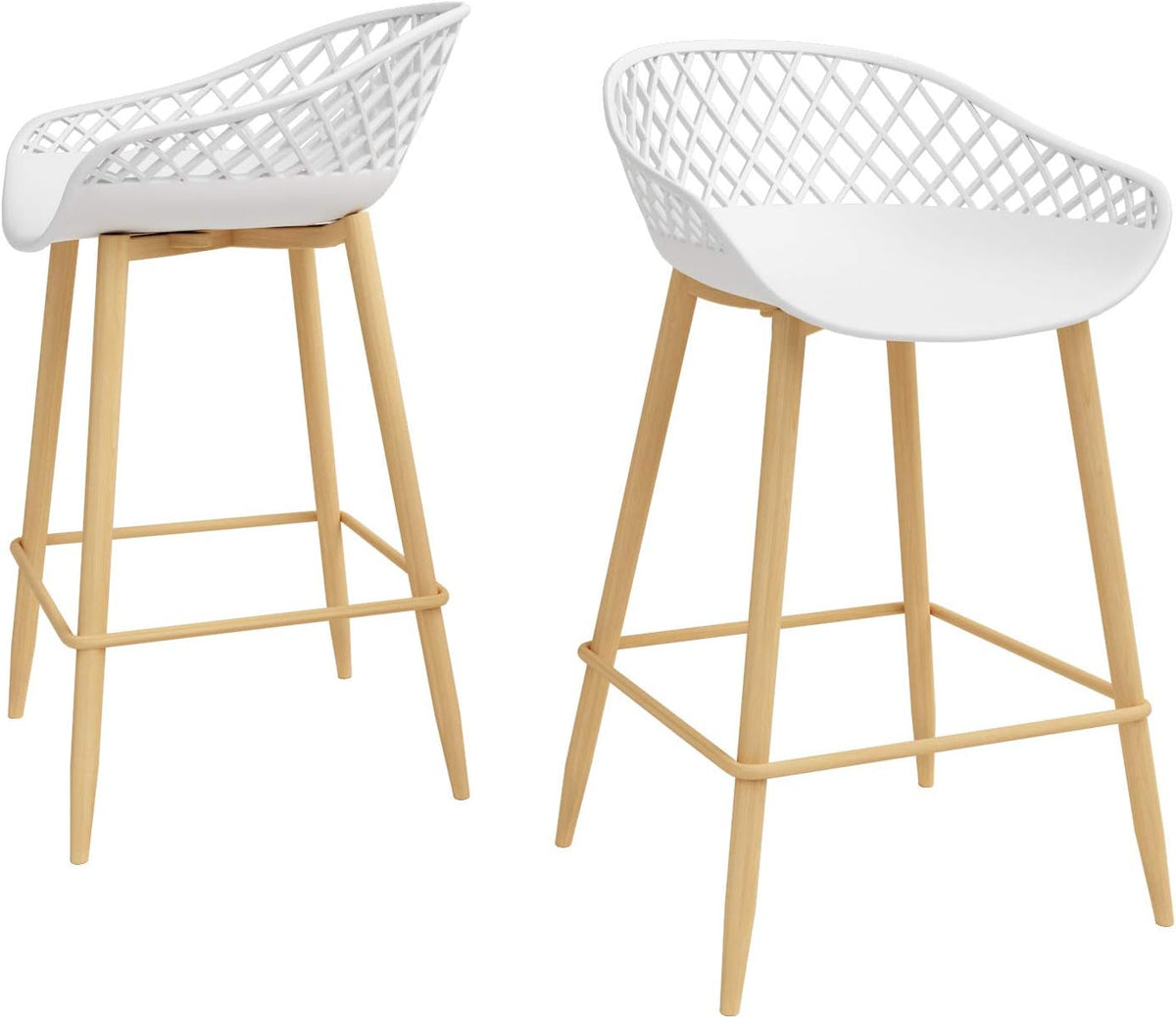 White Counter Stool Set of 2 I644475