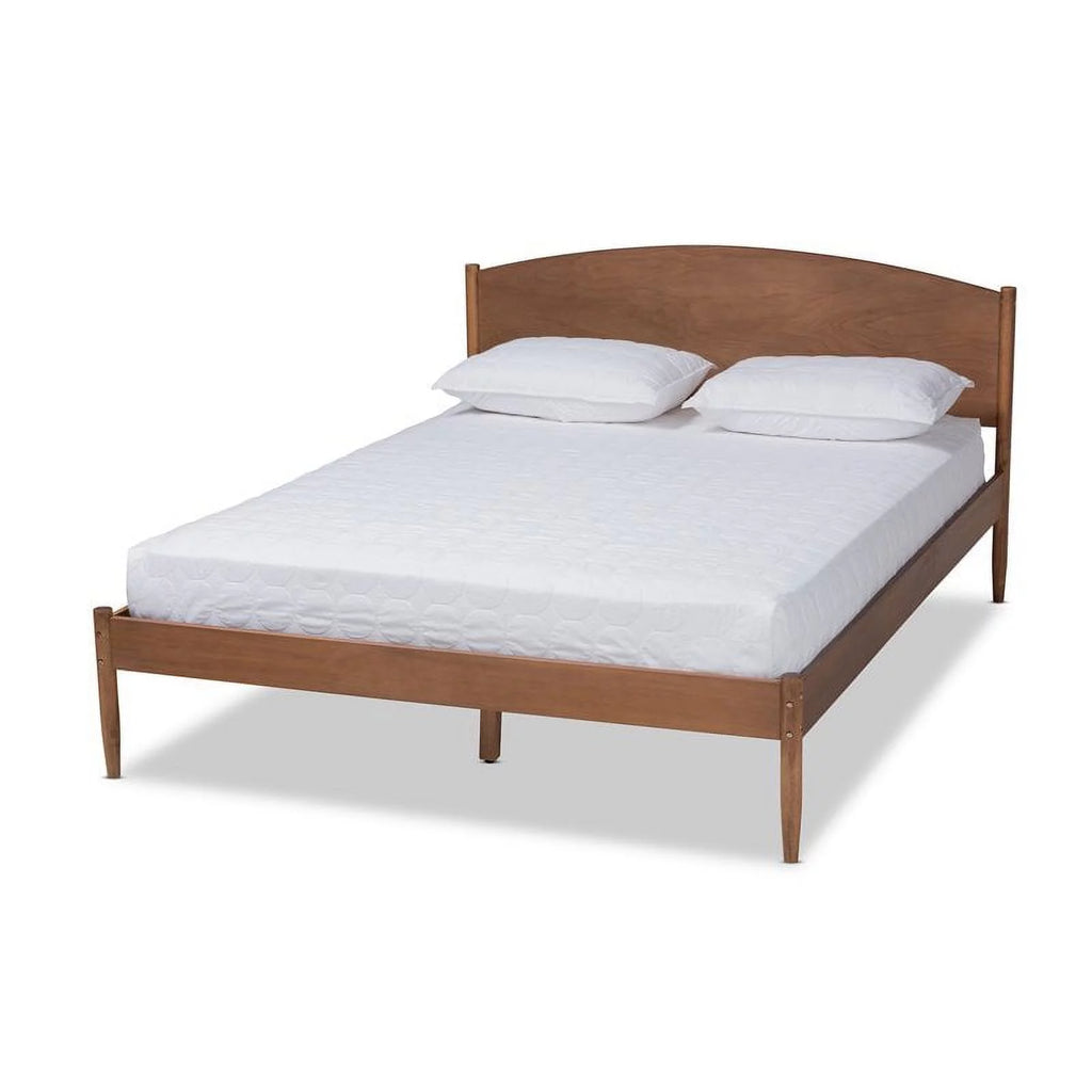 Full Size Ash Brown Wood Platform Bed Y98126
