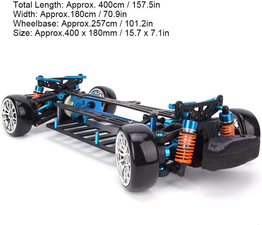 Carbon Fiber Metal 1:10 RC Car Frame Kit B280