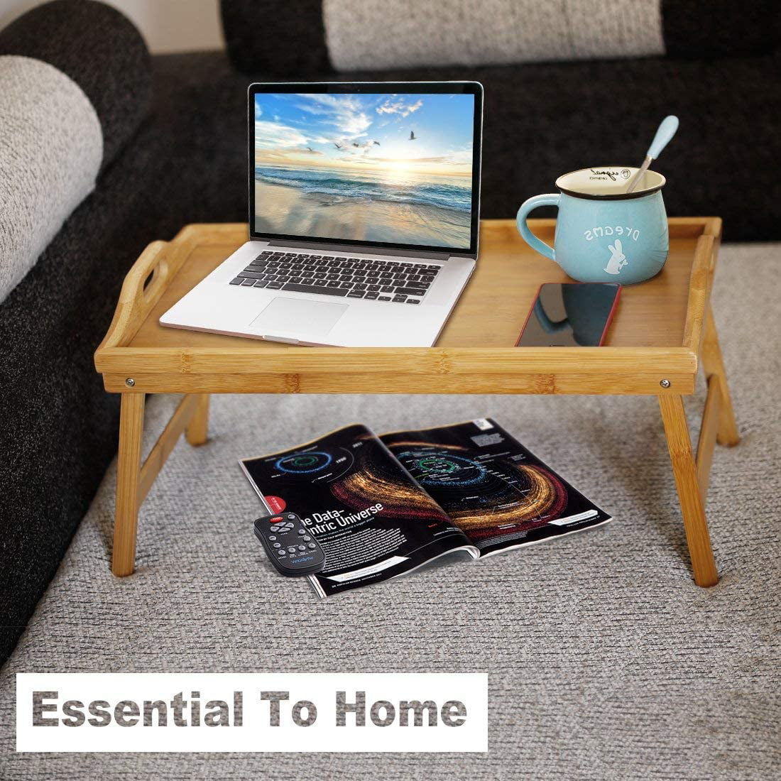 Bamboo Bed Tray with Folding Legs Y7270
