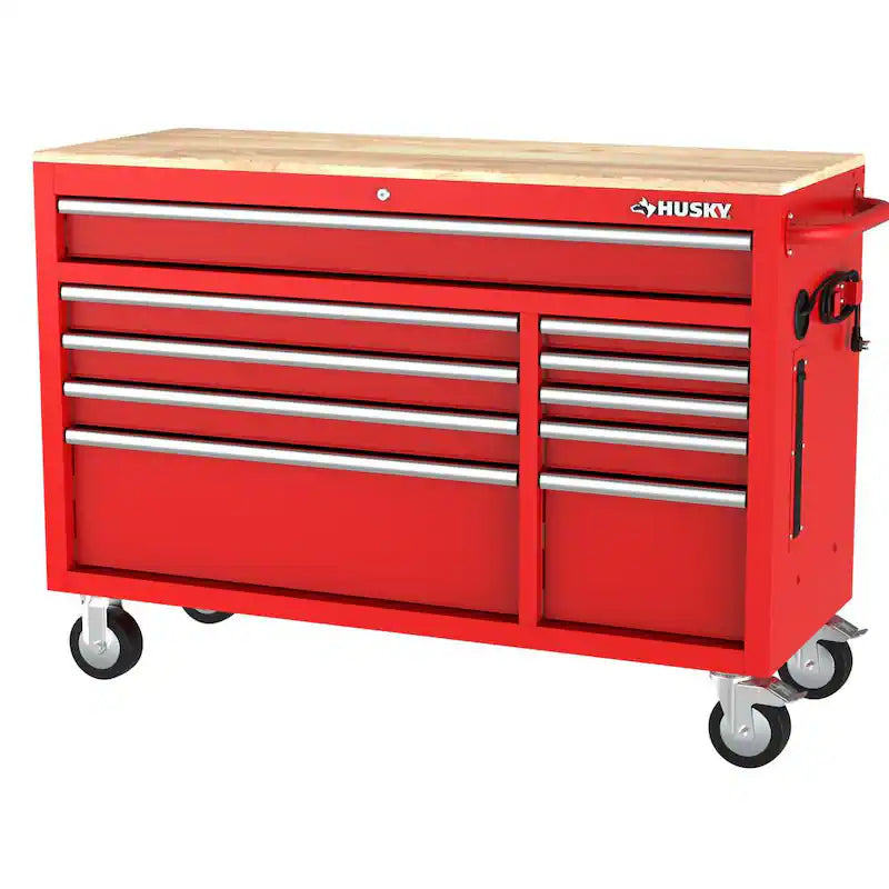 52 in. Red Mobile Workbench Cabinet Z42423