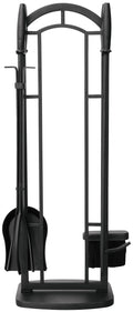 Black Wrought Iron 5-Piece Fireset Y969