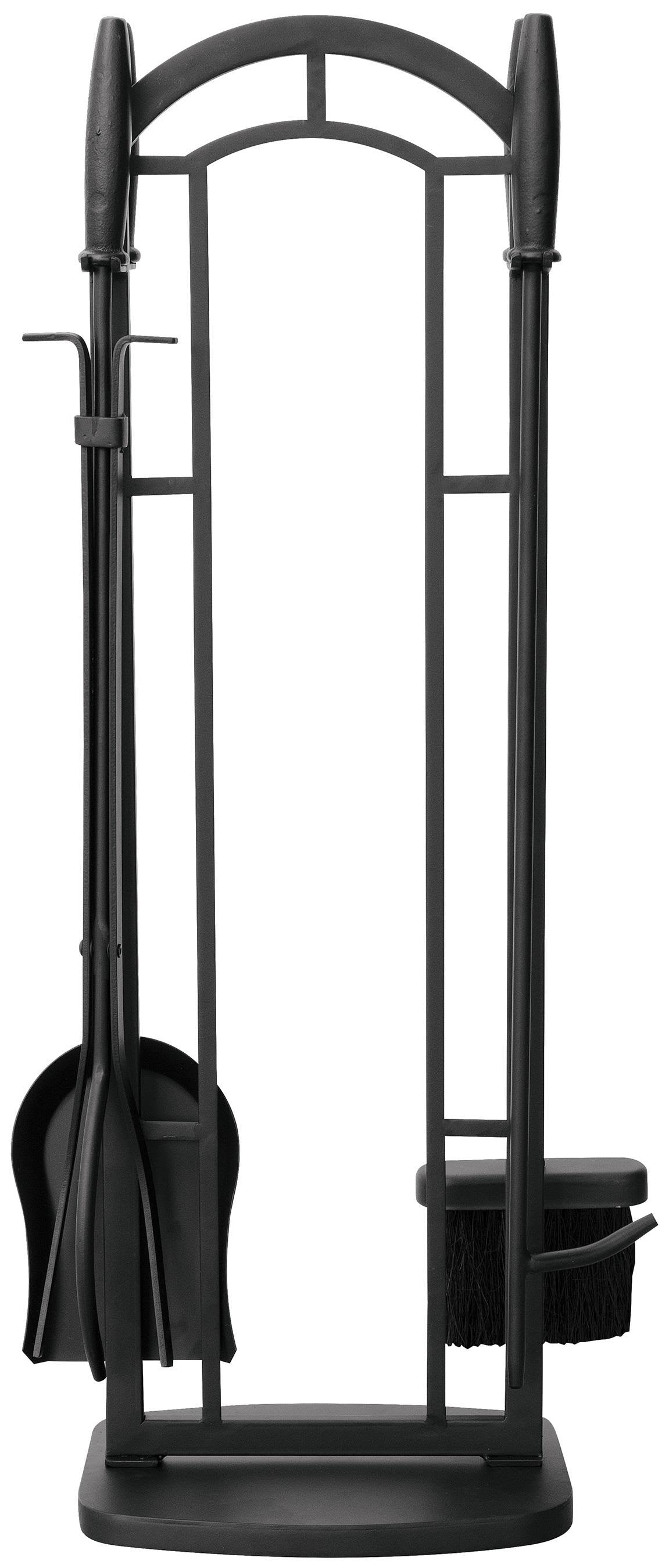 Black Wrought Iron 5-Piece Fireset Y969
