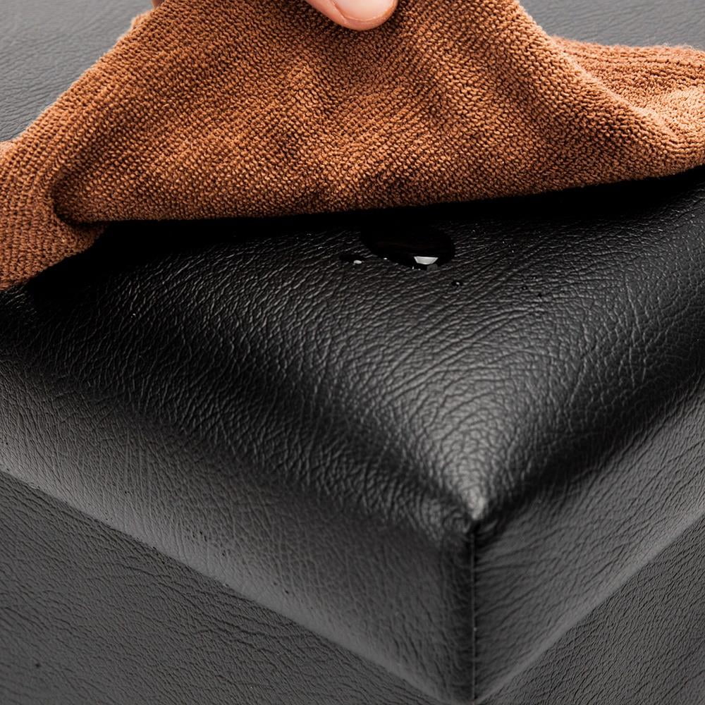 Black Folding Storage Ottoman Y440