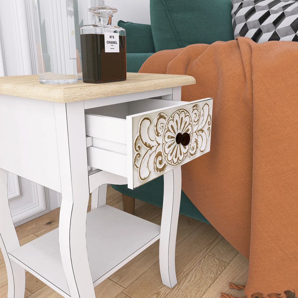 White Wood Accent Storage Cabinet I266486
