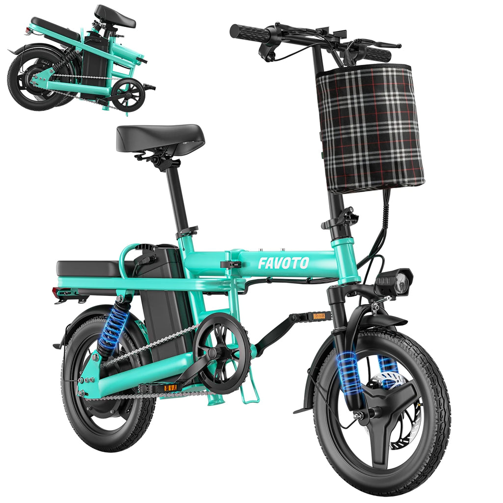 Folding Electric Bike with 400W Motor 48V10.4Ah Removable Battery G176679