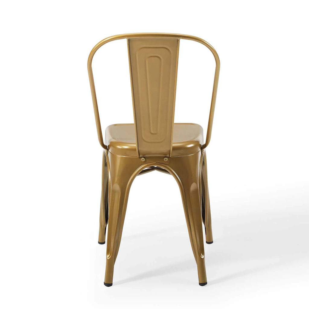 Gold Bistro Dining Side Chair Set of 2 G98286