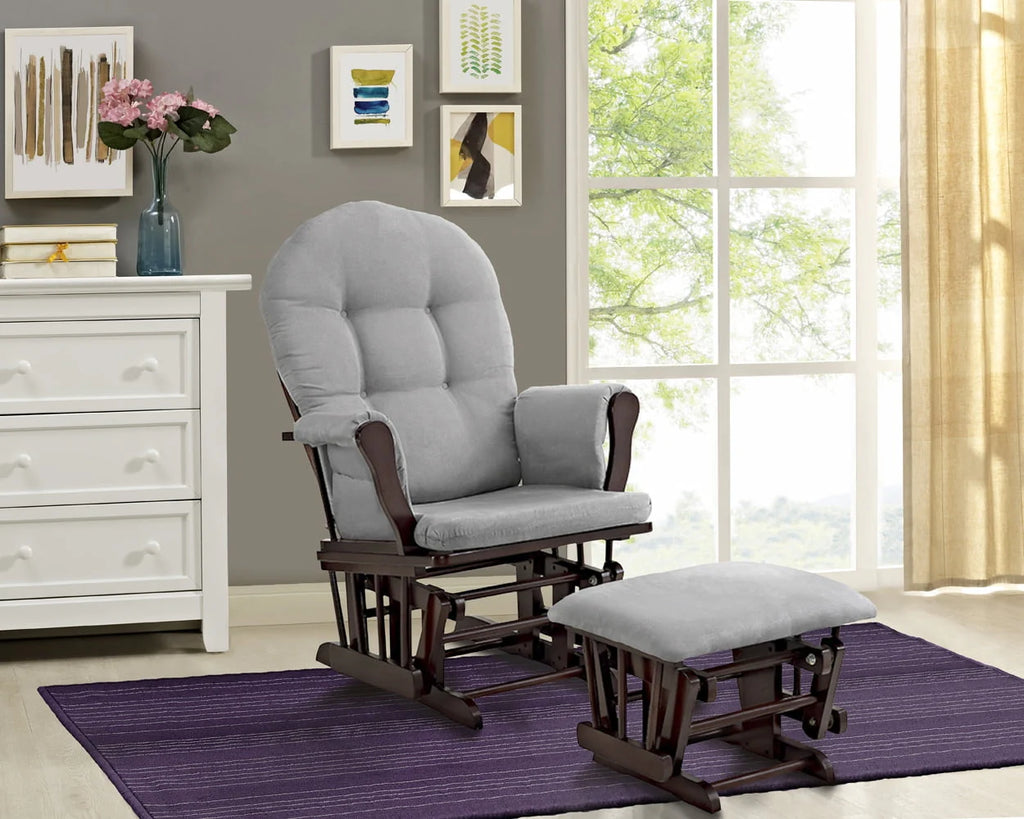 Windsor Glider and Ottoman, Natural w/ Beige Cushion U648908