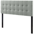 Grey Fabric Button-Tufted Upholstered Headboard A397688