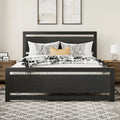 Queen Size Metal Platform Bed Frame with Headboard & Footboard S693627